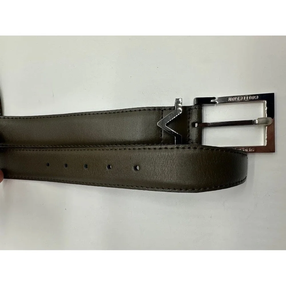 Versace Collection Mens‎ Dark Brown Leather Belt Size 38 95/110 Made in Italy